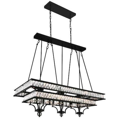 Cwi Lighting Shalia 20 Light Island Chandelier With Black Finish 9972P47-20-101